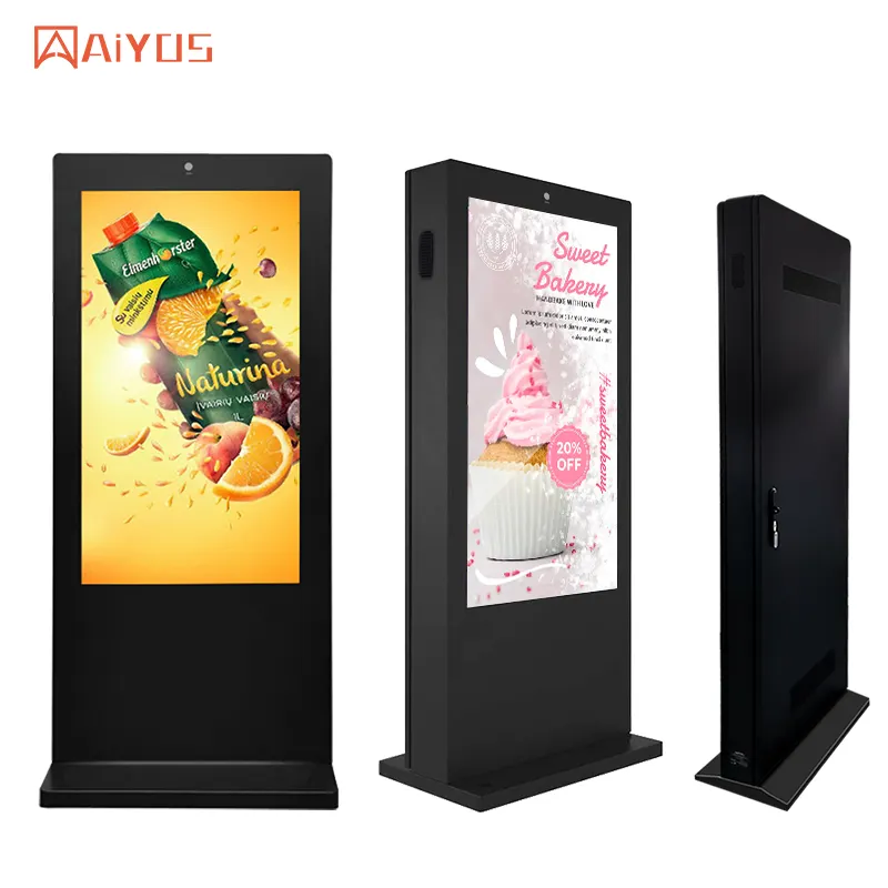 43 inch outdoor waterproof sun readable IP65 advertising digital signage led lcd touch screen display