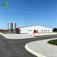 Bâtiment en structure acier préfabriqué à montage facile et économique pour poulailler, ferme avicole et enclos à poules
