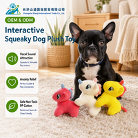 Jouet pour chien en peluche licorne mignon, jouet interactif couineur pour chien, jouet à mâcher doux pour chiot, pour l'entraînement et le nettoyage des dents, fournitures pour animaux de compagnie
