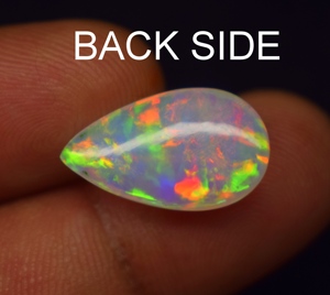 Opale naturelle multi-feu de haute qualité, 5,5 carats, 18,7*11*5,1 mm, cabochon, pierre précieuse en vrac pour la fabrication de bijoux - Product Image 4