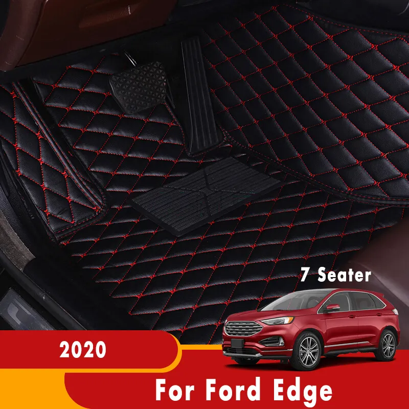 Thảm Sàn Xe Cho Ford Edge 2020 7 Chỗ Ngồi Da Không Thấm Nước LHD Tùy Chỉnh Chống Trượt Thảm Phụ Kiện Nội Thất Tự Động
