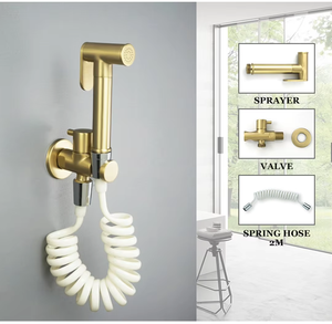Weihao Ensemble de pulvérisateur de toilette écologique pour bidet Finition chromée <span class=keywords><strong>Kit</strong></span> de douche à main avec montage mural pour l'auto-nettoyage - Product Image 6