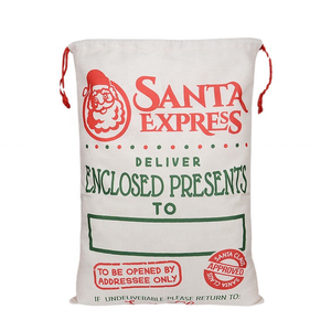 Moderno Sacco di Babbo <span class=keywords><strong>Natale</strong></span> in Lino con Coulisse 50x68 cm per Decorazioni Natalizie/Casa, Vendita all'Ingrosso, Sublimazione su Materiale Grezzo - Product Image 3