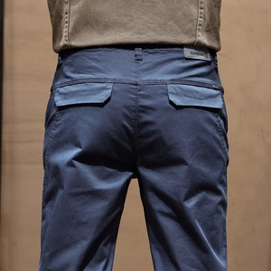 Nouveaux hommes tendance Street Style mince Tube droit <span class=keywords><strong>pantalon</strong></span> tout lavé 100% <span class=keywords><strong>coton</strong></span> costume décontracté <span class=keywords><strong>pantalon</strong></span> taille moyenne couleur lavage taille XL - Product Image 6
