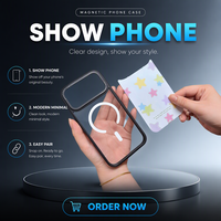 Coque de téléphone magnétique DIY avec motif imprimé personnalisé, dos transparent remplaçable, aimant puissant, compatible iPhone 17 18 Pro