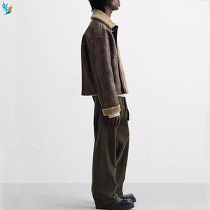 Giacche <span class=keywords><strong>Bomber</strong></span> in <span class=keywords><strong>Pelle</strong></span> Personalizzate di Alta Qualità da <span class=keywords><strong>Uomo</strong></span>, Giubbotti da Aviatore in Montone Shearling da <span class=keywords><strong>Uomo</strong></span> - Product Image 4