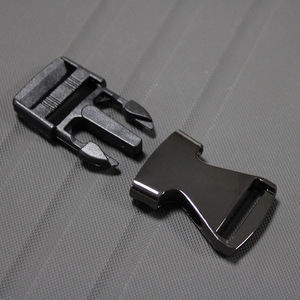Hebilla semimetálica Jiuyuan de 25 mm, hebilla de liberación lateral de aleación de zinc para bolsos, accesorios para bolsos, duradera, negra y plateada - Product Image 3
