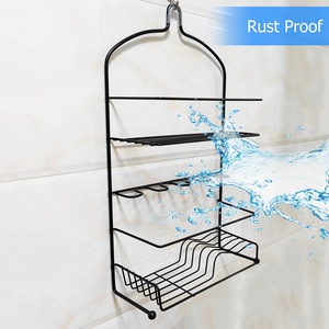 Caddy de <span class=keywords><strong>ducha</strong></span> colgante, accesorios de baño, soporte <span class=keywords><strong>para</strong></span> botella de Gel de <span class=keywords><strong>ducha</strong></span> de esquina, estantes sobre el inodoro con ganchos de cesta de almacenamiento - Product Image 4