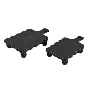 Black Wooden <b>Tray</b> With Handles For Serving Food Snacks Cakes Pastries Display Decorative <b>Tray</b> For Hotel Coffee <b>Tea</b> - Product Image 5