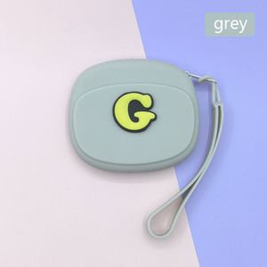 <b>Mini</b> Portable Silicone Coin Storage Bag, Letter Patch Waterproof Earphone Case, Small Handheld Soft Card Key <b>Pouch</b> - Product Image 4