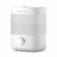 Humidificateur ultrasonique en plastique 2L, diffuseur d'arômes silencieux à nano-brume 2000ml avec protection contre la marche à sec pour usage domestique