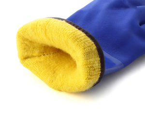 Guantes aislantes recubiertos de poliuretano impermeables con agarre texturizado Guantes DE TRABAJO resistentes a químicos de lana acrílica resistentes al frío - Product Image 4