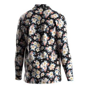 Camisa Hawaiana de Secado Rápido con Estampado Floral para Hombre, Manga Larga, con Botones, para Playa, Casual, Transpirable, Tela Twill, Suministro ODM - Product Image 4