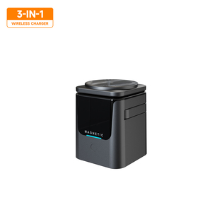 Cargador inalámbrico magnético plegable 3 en 1 de apertura/cierre automático de silicona ABS negro de alta calidad superventas - Product Image 4