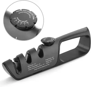Professionelle 3-in-1 Messerschärfe mit einstellbarem Winkel Knopf Scheren-Schärfmaschine