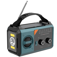 Tragbare, wiederaufladbare Notfall-Handkurbel-Solar-LED-Taschenlampe mit Wetterradio, 20000mAh AM/FM/WB USB-Ladefunktion, 10-30W Ausgangsleistung