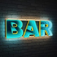 Enseigne néon LED personnalisée à effet miroir infini, boîte lumineuse 3D effet tunnel, décoration murale pour bar, boîte de nuit, salle de jeux, restaurant, hôtel