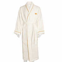Peignoir de bain en coton super doux 5 étoiles pour hôtel et spa, avec col kimono, après la douche, ensemble cadeau unisexe, robe de chambre longue, logo personnalisé