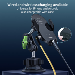 Support de téléphone portable pour voiture avec chargeur sans fil, fixation automatique, rotation à 360 degrés, compatible <span class=keywords><strong>iPhone</strong></span> Samsung - Product Image 5
