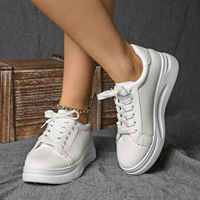 Chaussures décontractées pour femmes tendance automne-hiver 2025, nouvelle surface en cuir avec fermeture à lacets