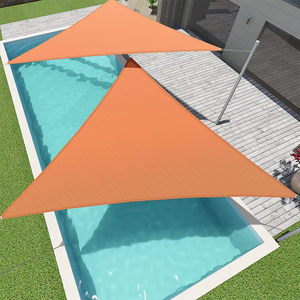 Voile d'ombrage triangulaire orange 3x3x3m pour <span class=keywords><strong>jardin</strong></span>, patio, abri <span class=keywords><strong>de</strong></span> voiture, piscine, protection solaire - Product Image 1
