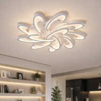Plafonnier LED en fer 110V, style nordique simple, trois couleurs, variateur d'intensité, télécommande via application, CRI 98 élevé, lampe pour salon et chambre à coucher