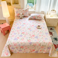 Drap Plat de Qualité 100% Coton Nouvelle Arrivée Luxe Taille Twin Respirant Motif Imprimé pour Chambre à Coucher Hôtels Maisons Queen Disponible