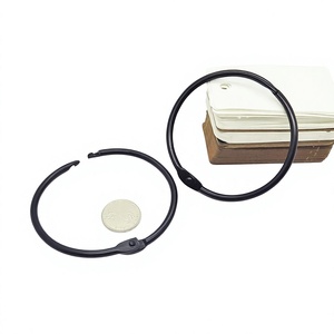 YIWANG Anillos de encuadernación de libros de hojas sueltas negras de 3 pulgadas para álbum de fotos artesanal de cuaderno de bocetos - Product Image 1