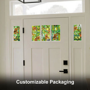 Film de fenêtre statique personnalisable en 3D, motif vigne <span class=keywords><strong>trompette</strong></span>, protection de la vie privée, protection UV, PVC écologique pour salle de bain, échantillon gratuit - Product Image 6