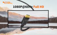 Cable HDMI a DVI de Fábrica al por Mayor, Chapado en Oro, 1080P, Plug and Play para Laptop, PC y Monitor