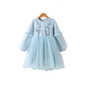 Nouvelle Robe Longue Moderne en Tissu Brodé pour Enfants, Vente en Gros, Fabriquée en Turquie, Disponible en Ligne - Product Image 1