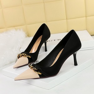Sandales à talons hauts tendance avec chaîne, sexy et élégantes, pour le bureau, pour femmes et jeunes filles - Product Image 3