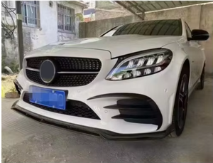 Pour Mecedes Benz W205 Sport <span class=keywords><strong>Edition</strong></span> avant pare-chocs lèvre mise à niveau Kits de carrosserie flambant neuf véritable Fiber de carbone Auto pièces bon ajustement lèvre avant - Product Image 6