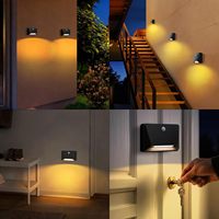 Applique murale LED blanc chaud rechargeable par USB avec détecteur de mouvement, lampe de nuit décorative pour chambre et salon, maison intelligente
