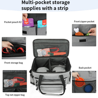 Sac à dos de voyage pour chien classique de grande capacité personnalisé, organiseur d'accessoires pour animaux de compagnie pour les voyages, le camping, les escapades de week-end, BSCI