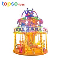 Manège rotatif intérieur/extérieur pour enfants, équipement en fibre de verre et en acier pour parc d'attractions