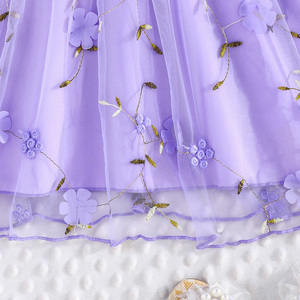 Exquisito Vestido Floral para Niñas de 3 a 8 Años, Verano, Elegante, con Decoración de Lazo, Sin Mangas, Hasta la Rodilla, Suministro ODM - Product Image 6