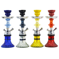 Chicha portable en métal d'Arabie Saoudite avec grande trompette de fumée et tube unique
