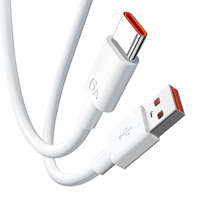 Câble de charge rapide USB Type-C 6A 1M, cordon de chargeur USB-C super rapide, câble de synchronisation de données pour téléphones mobiles et tablettes Android