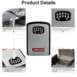 Asack G3 antiruggine intelligente serratura digitale scatola di sicurezza chiavi intelligenti custode immobiliare casseforti da parete in metallo fine portachiavi bluetooth - Product Image 5