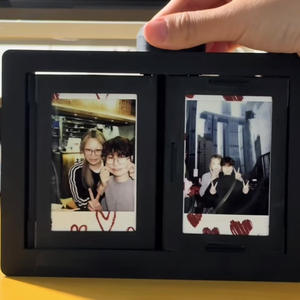 Pour <span class=keywords><strong>Polaroid</strong></span> 12 emplacements rotatif Album Photo présentoir moderne impression <span class=keywords><strong>3D</strong></span> décoration de bureau aimant porte-carte cristal en plastique - Product Image 1