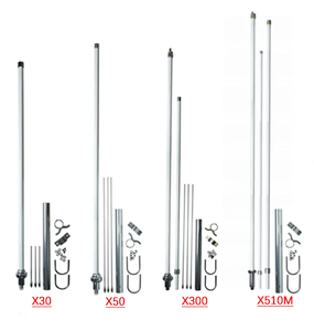 เสาอากาศรีพีทเตอร์สถานีฐานแบบรอบทิศทาง X510 X510M X510MH 200W 5.2m  Diamonds Dual Band 144/430MHz 8.4/11.7dBi  ทำจากไฟเบอร์กลาส - Product Image 5