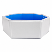 Piscine gonflable octogonale pliable en PVC avec design portable, sièges et couverture inclus