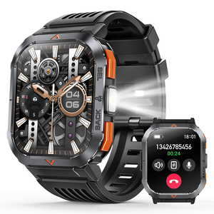 Montre connectée avec appels Bluetooth, moniteur de santé, fréquence cardiaque, tension artérielle, suivi SpO2, musique, carte SD pour hommes et femmes - Product Image 3