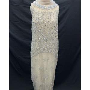 การออกแบบที่ไม่ซ้ํากันเสื้อผ้าอินเดียและปากีสถานทําด้วยมือลูกปัดทํางานด้านหน้าด้านหลังแผงผ้าลูกไม้สําหรับชุดมีจําหน่ายในราคาเบส - Product Image 5