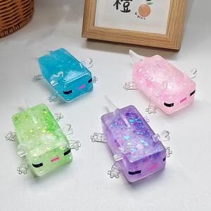 Wholesale Transparent Glitter Axolotl <b>Squishy</b>, Stress Relief Squeeze Toy, Soft Fidget Toy for Adults - Product Image 2