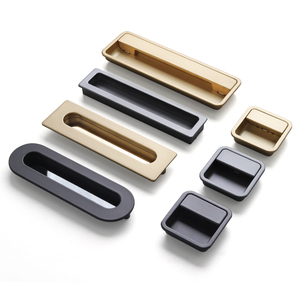Outkali baru rilis Modern sederhana kabinet mebel tersembunyi dapur laci aluminium tertanam lemari pakaian tersembunyi pegangan tarik - Product Image 1