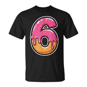 Camiseta a juego con diseño del número 6 y 7 para disfraz de Halloween - Product Image 1