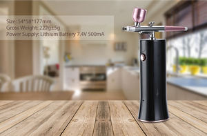 เครื่องพ่นสีแต่งหน้าแบบใช้แบตเตอรี่ที่เชื่อถือได้ พร้อมเครื่องอัดอากาศ สำหรับแต่งหน้า ทำเล็บ สัก และตกแต่งเค้ก - Product Image 4