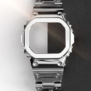 Correa de Reloj de Metal DW5600, Bisel de Acero Inoxidable para Reloj GW-M5610 <span class=keywords><strong>DW</strong></span>-5600, Piezas de Repuesto - Product Image 4